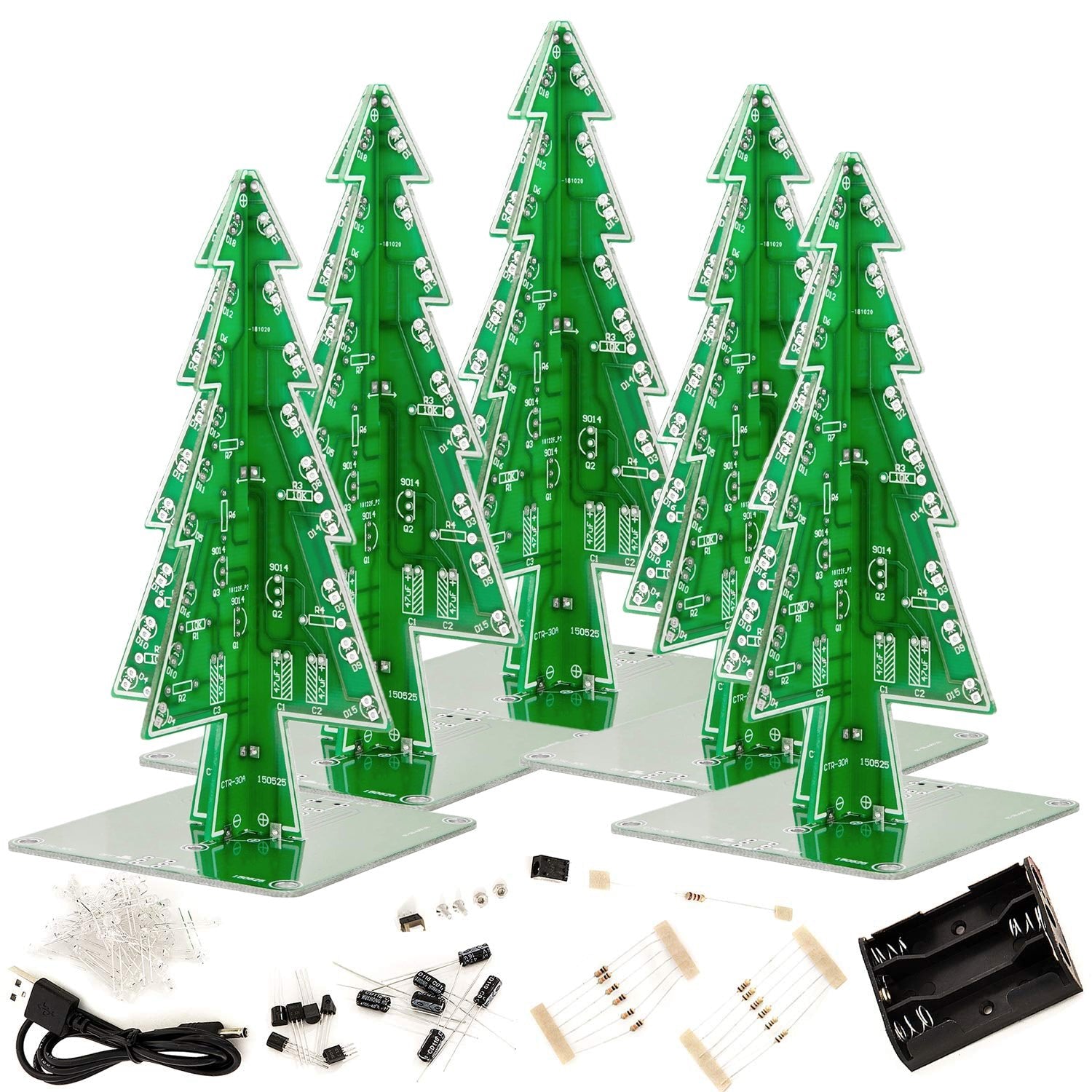 az-delivery-diy-led-weihnachtsbaum-l-t-kit-mit-bunt-blinkenden-lichtern image 8