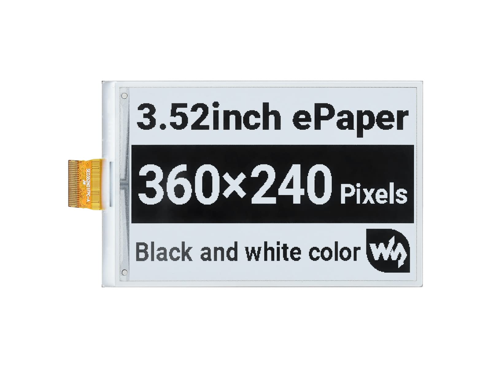 waveshare-3-52-zoll-e-paper-raw-display-360x240-schwarz-wei-spi-ohne-treiberboar image 1