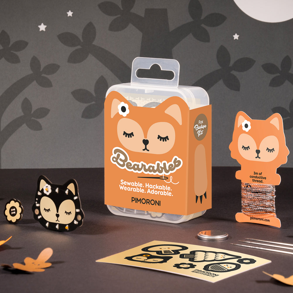 pimoroni-bearables-fox-kit-n-hbares-led-badge-mit-lichtsensor image 1
