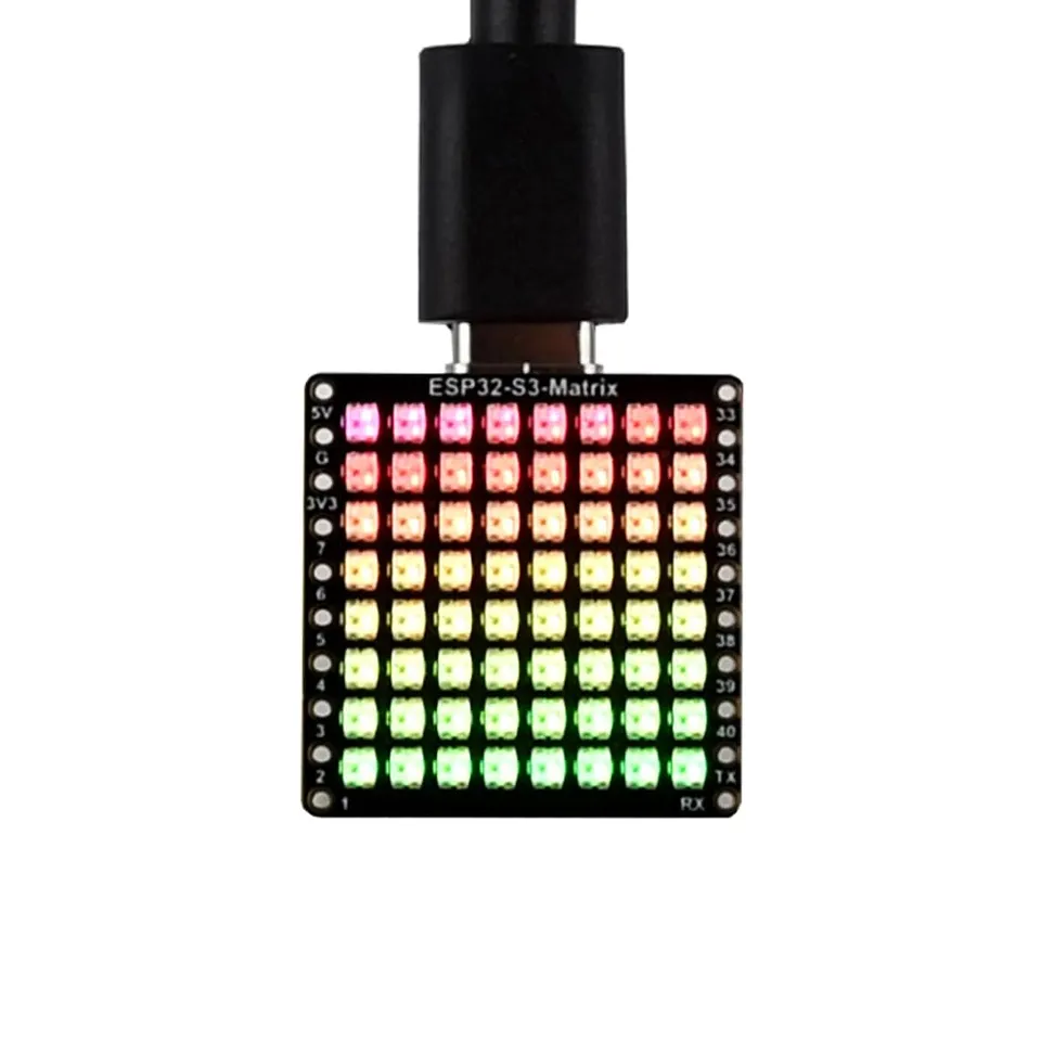 waveshare-esp32-s3-matrix-entwicklungsboard-mit-8x8-rgb-led-matrix-und-qmi8658c- image 1