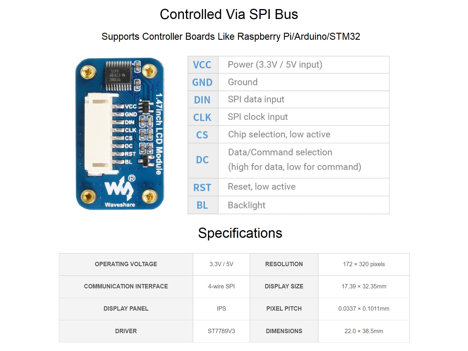 waveshare-1-47-zoll-lcd-display-modul-172x320-spi-tft-mit-st7789v3-f-r-raspberry image 5