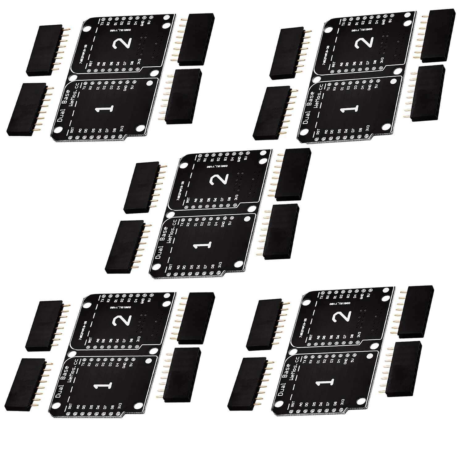 az-delivery-dual-base-shield-pcb-board-f-r-d1-mini-nodemcu-esp8266 image 5