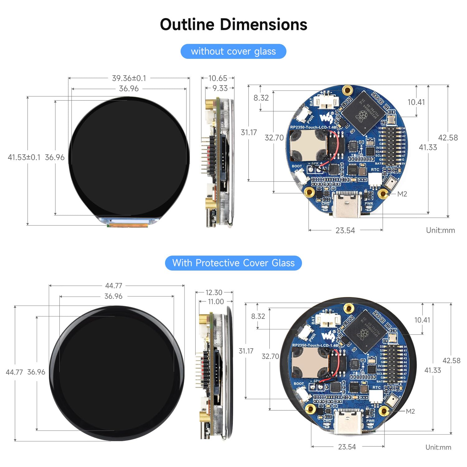 waveshare-rp2350-1-46-zoll-touch-round-display-entwicklungsboard-480x480-ips-kap image 8