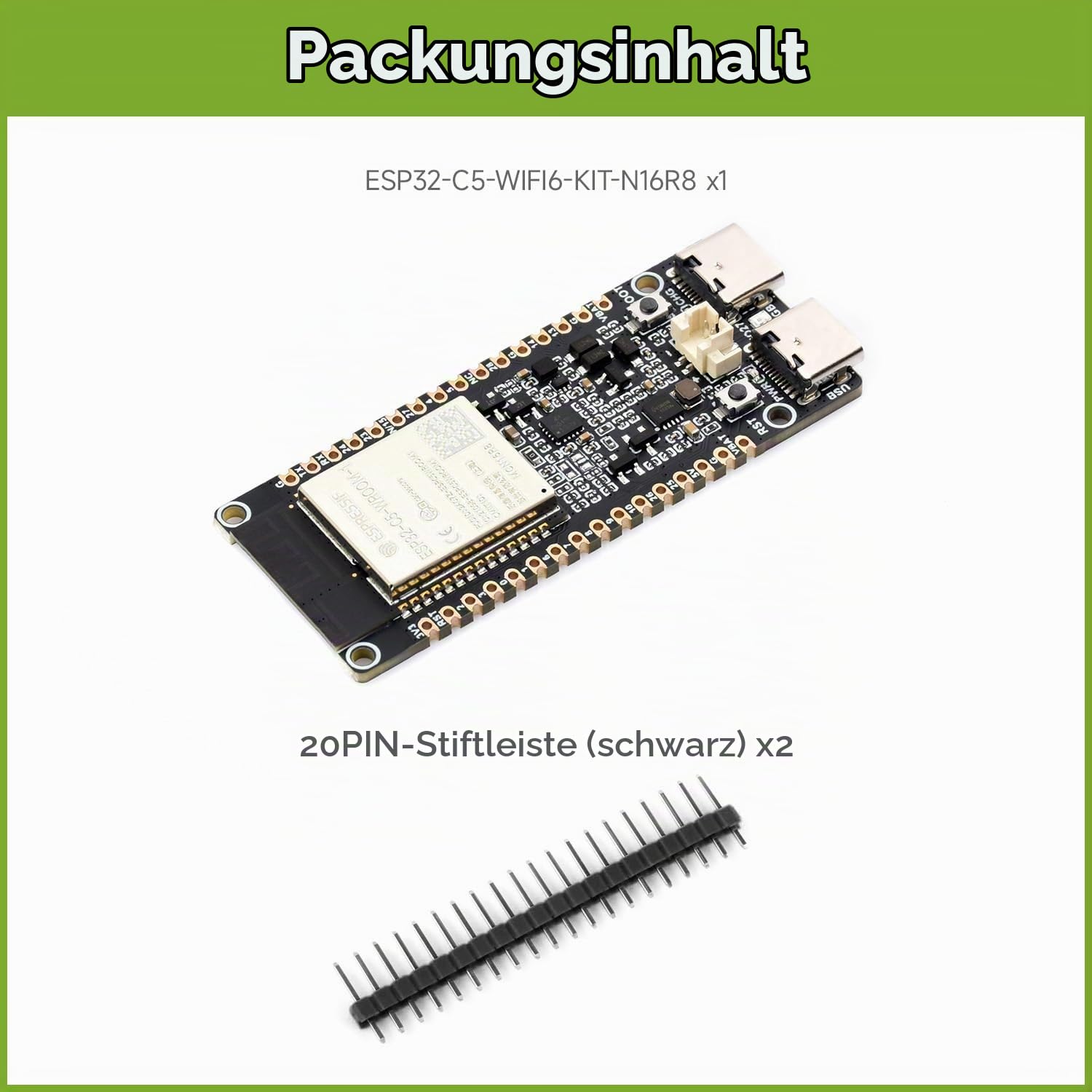 waveshare-esp32-c5-dual-band-wi-fi-6-entwicklungsboard-standard-version-16mb-fla image 2