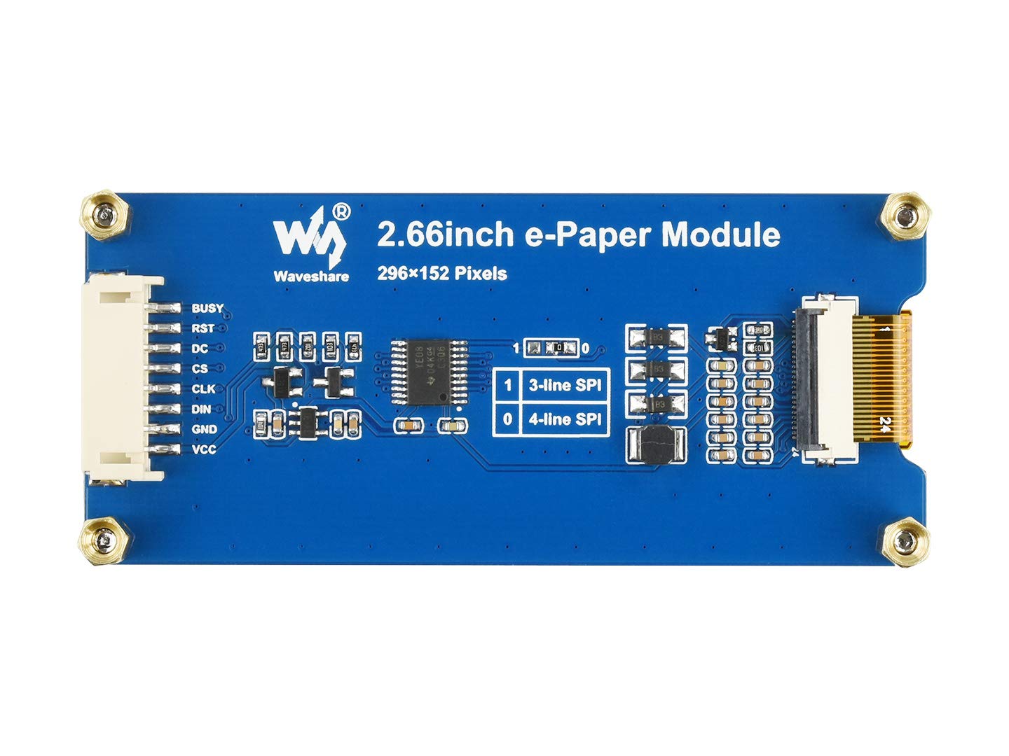 waveshare-2-66-zoll-e-paper-displaymodul-296-x-152-schwarz-wei-spi image 2