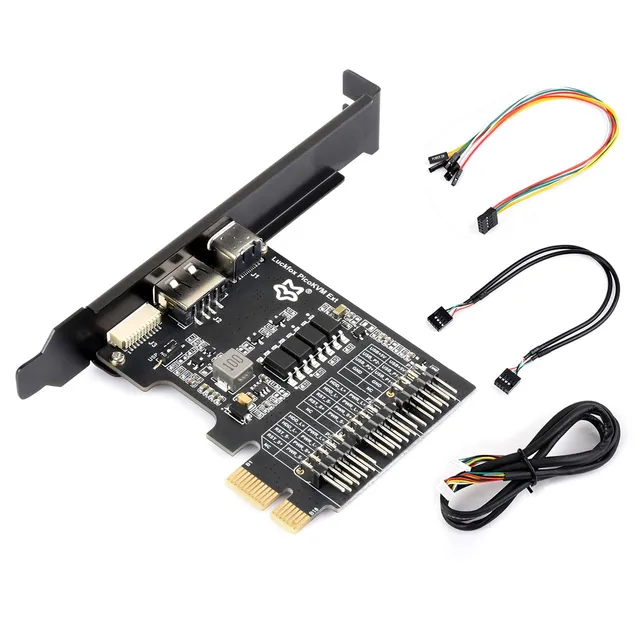 waveshare-luck-fox-picokvm-ext-erweiterungsboard-pcie-x1-x4-x8-x16-usb-a-c-front image 1