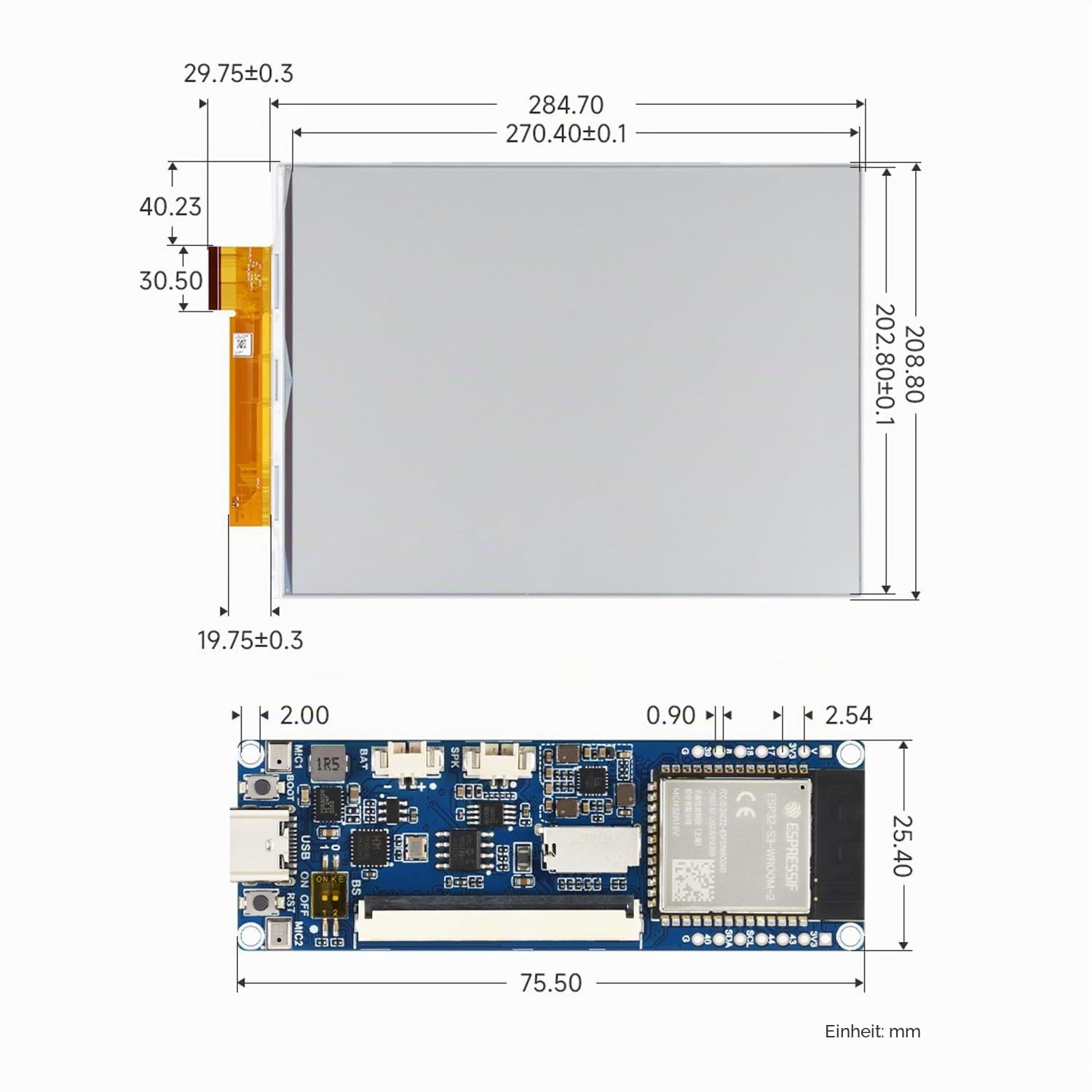 waveshare-13-3-e-paper-display-spectra-6-e6-mit-esp32-s3-driver-board image 8