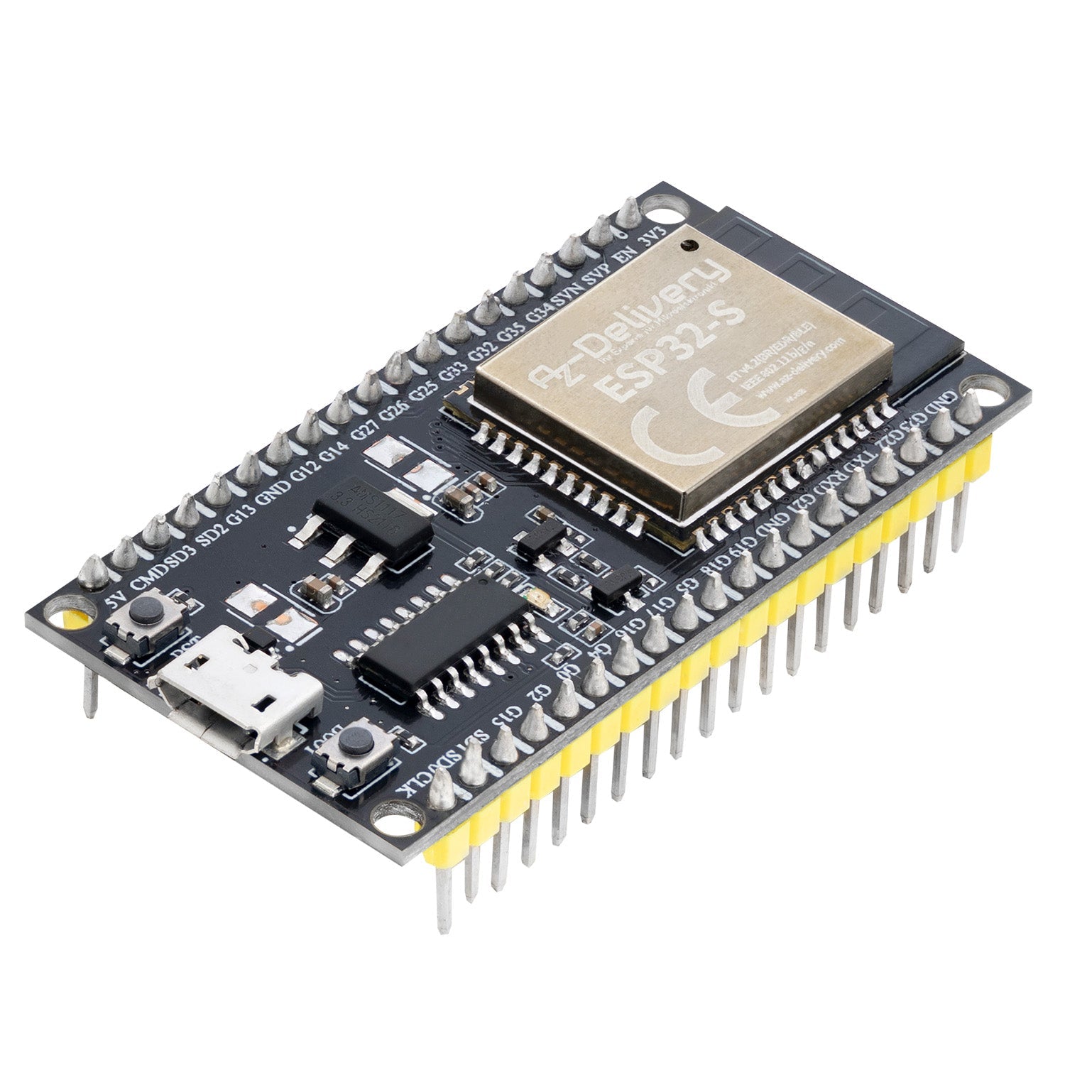 az-delivery-esp32s-nodemcu-dev-kit-c-wlan-wifi-board-mit-ch340-nachfolger-esp826 image 1