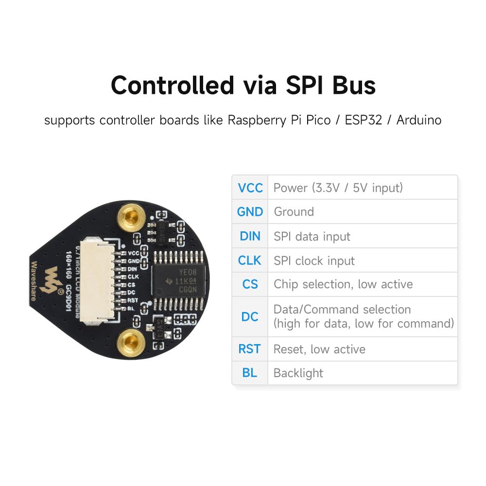 waveshare-0-71-zoll-rundes-lcd-display-modul-160x160-spi-f-r-pico-esp32 image 5