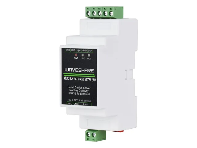 waveshare-industrial-serial-server-rs232-zu-ethernet-rj45-mit-poe-tcp-ip-modbus- image 1
