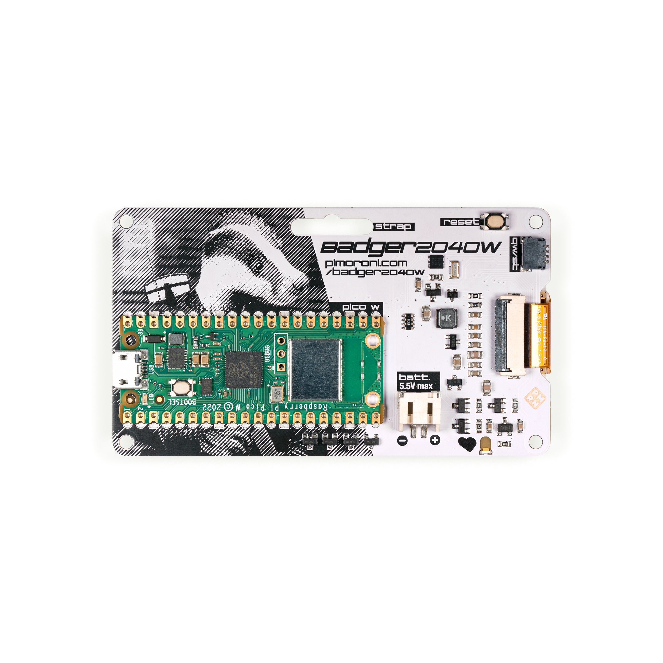pimoroni-badger-2040-w-programmierbares-e-ink-badge-mit-pico-w-und-wlan image 3