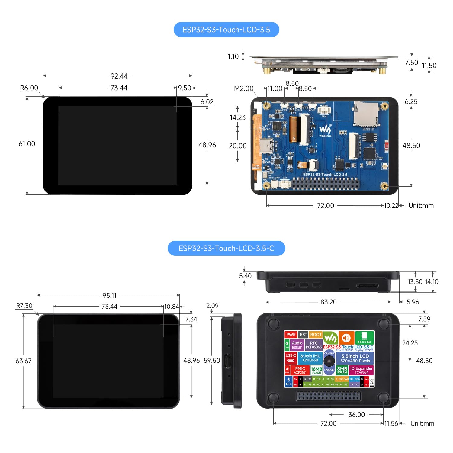 waveshare-esp32-s3-3-5-zoll-kapazitives-touch-display-entwicklungsboard-mit-geh- image 8