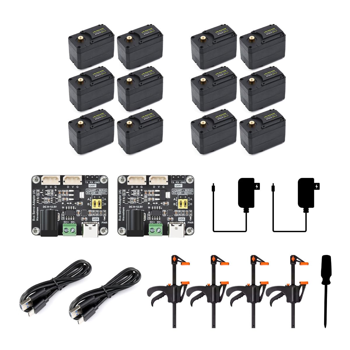 waveshare-so-arm101-6-achs-roboterarm-open-source-f-r-lerobot-se-no-3dp-parts-ki image 1