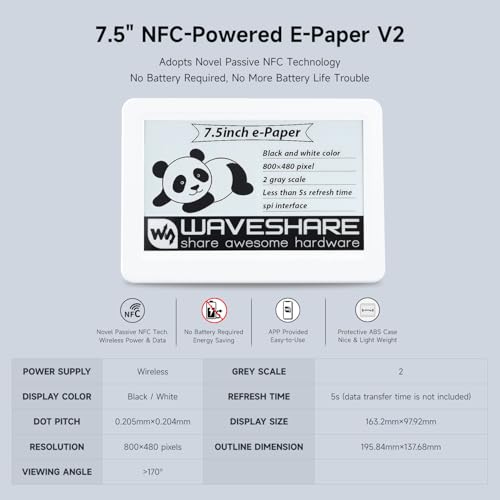 waveshare-7-5-zoll-passives-nfc-e-paper-v2-800x480-batterielos image 8