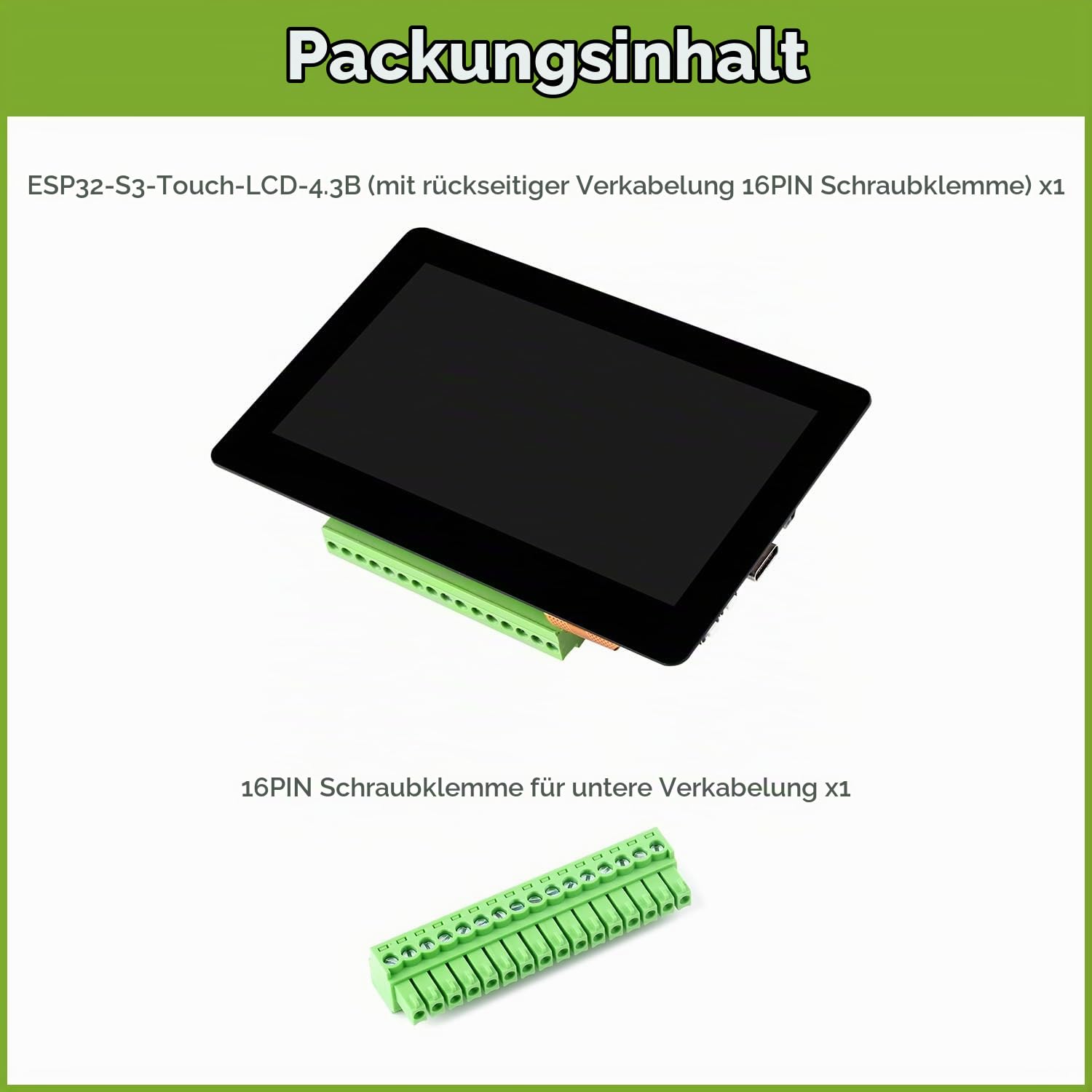 waveshare-esp32-s3-4-3-zoll-kapazitives-5-punkt-touch-display-entwicklungsboard- image 2