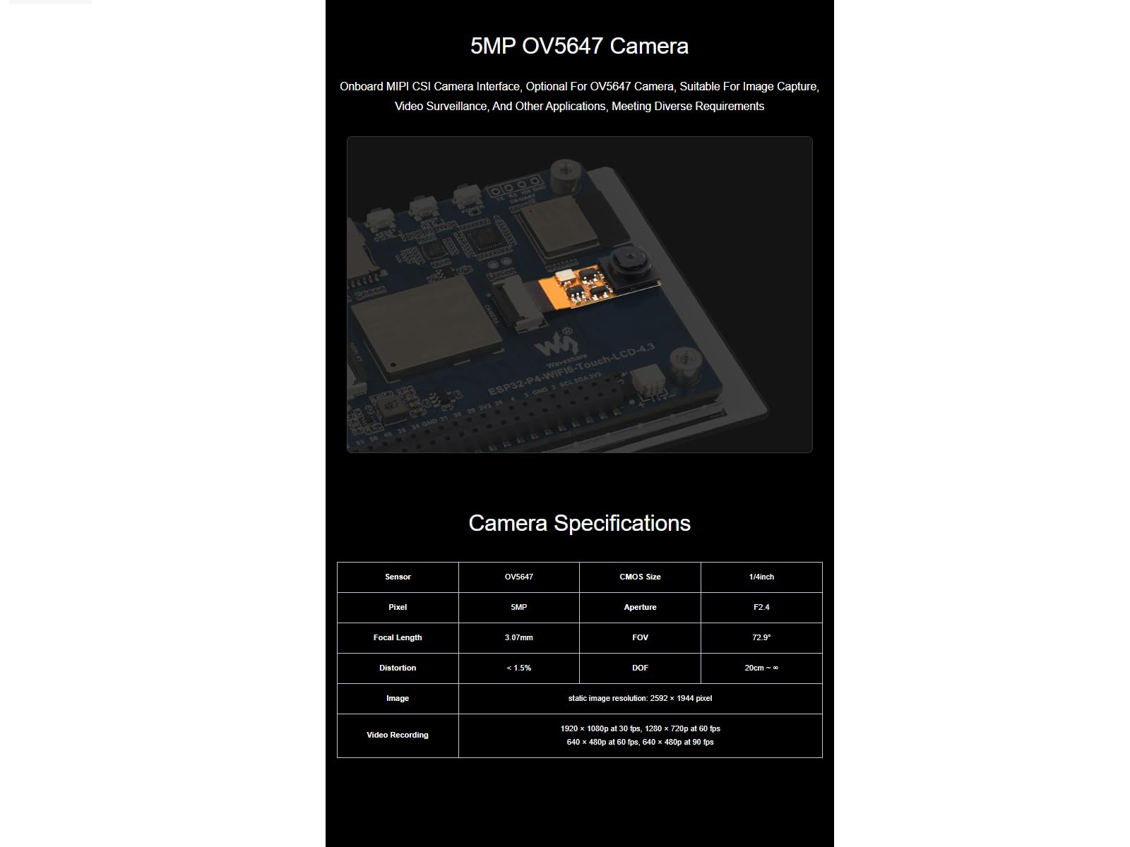 waveshare-esp32-p4-wifi6-4-3-zoll-touch-lcd-entwicklungsboard-mit-5-mp-ov5647-ka image 5