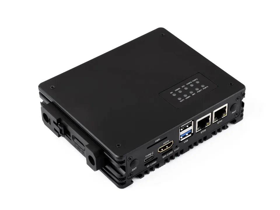 waveshare-cm5-dual-ethernet-multi-function-expansionsboard-mit-metallgeh-use-und image 1