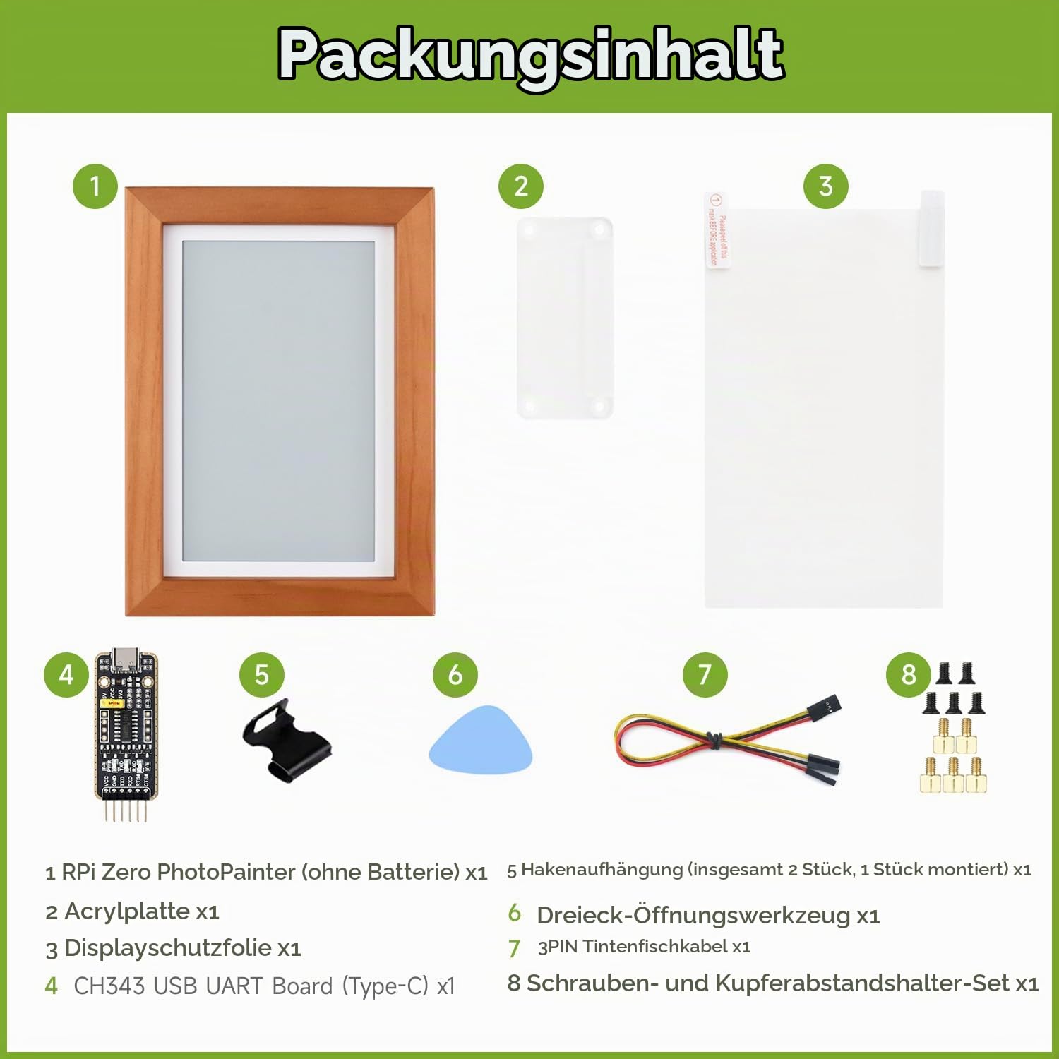 waveshare-7-3-zoll-e6-vollfarb-e-paper-mit-massivholz-fotorahmen-f-r-raspberry-p image 2