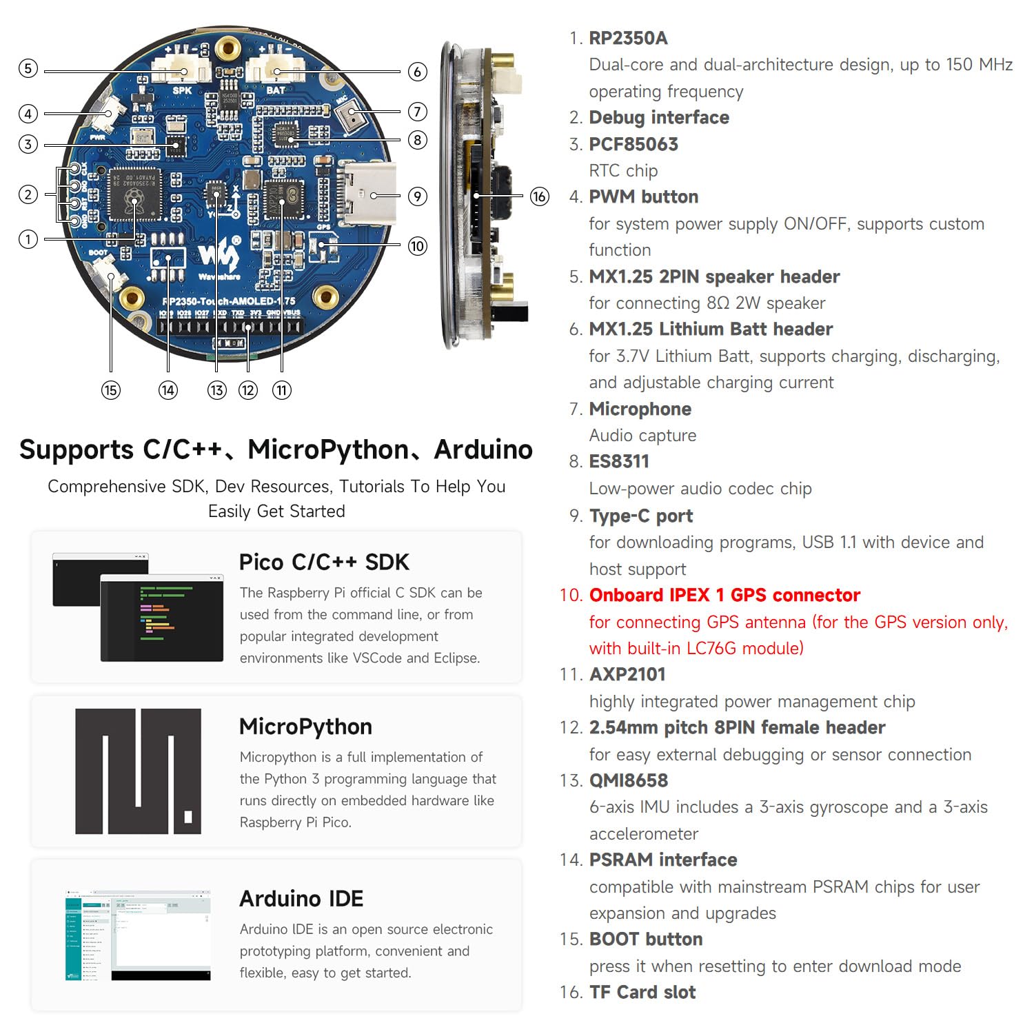 waveshare-rp2350-1-75-zoll-amoled-touch-entwicklungsboard-466x466-dual-core-imu- image 7