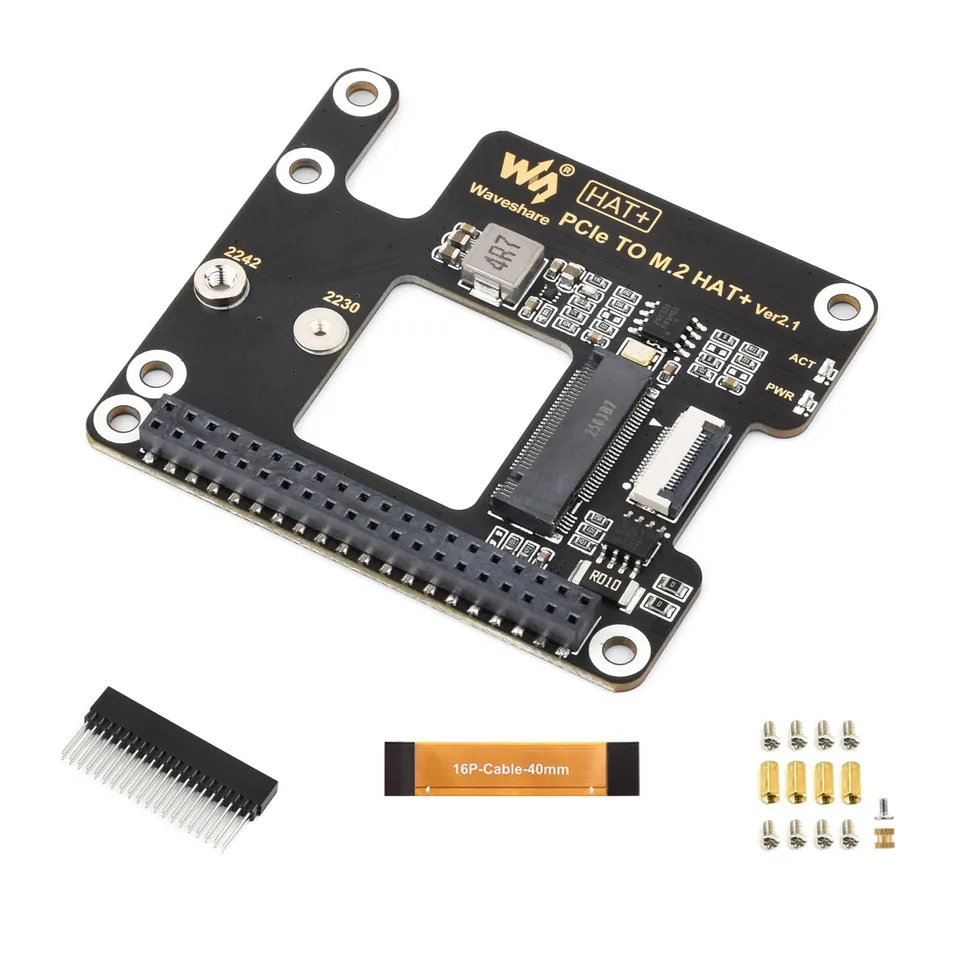 waveshare-pcie-zu-m-2-adapter-f-r-raspberry-pi-5-nvme-ssd-2230-2242 image 1