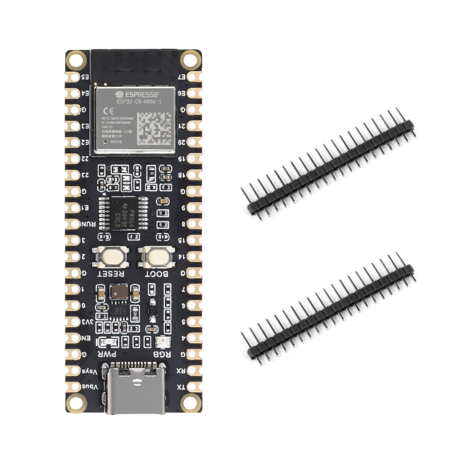 waveshare-esp32-c6-pico-wifi-6-entwicklungsboard-esp32-c6-mini-1-160-mhz image 1