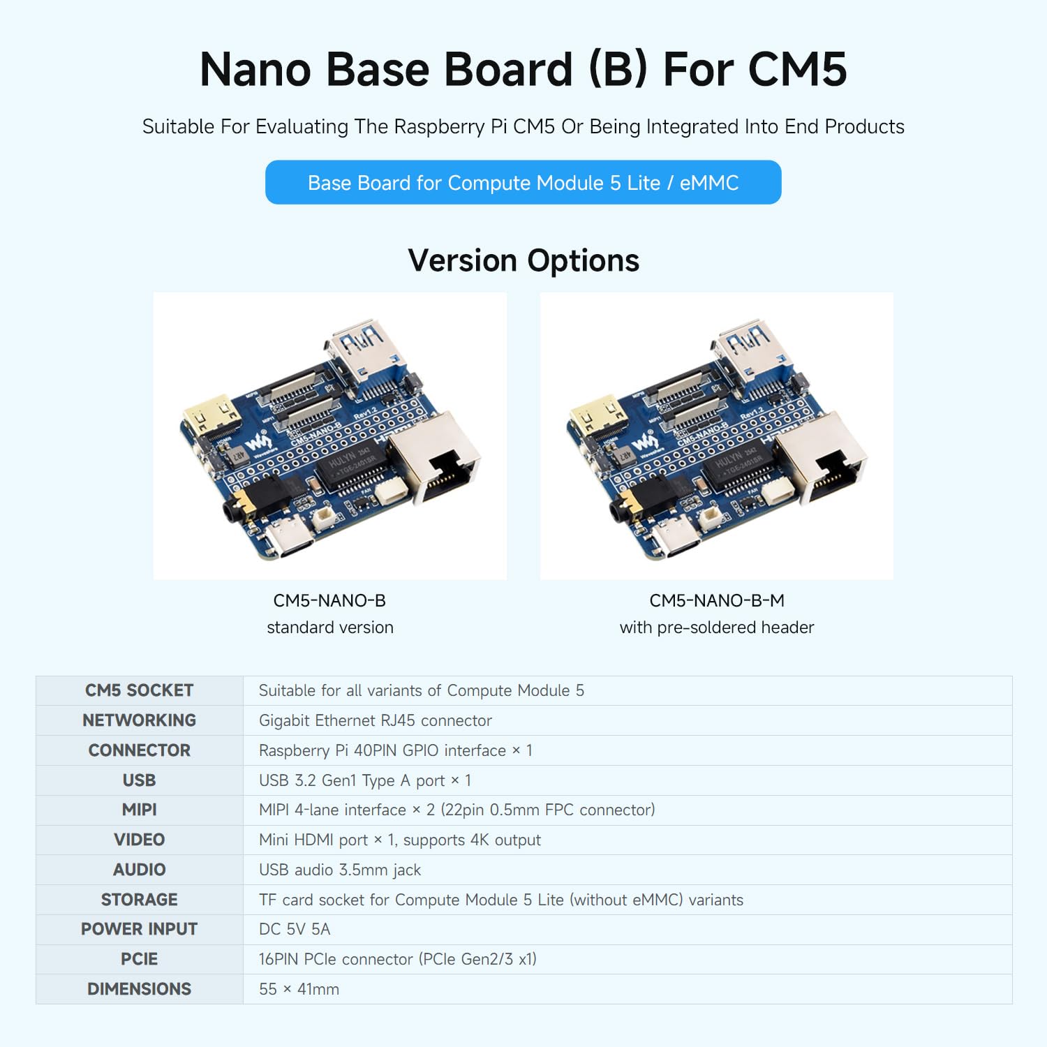waveshare-cm5-nano-b-mini-erweiterungsboard-f-r-raspberry-pi-compute-module-5 image 3