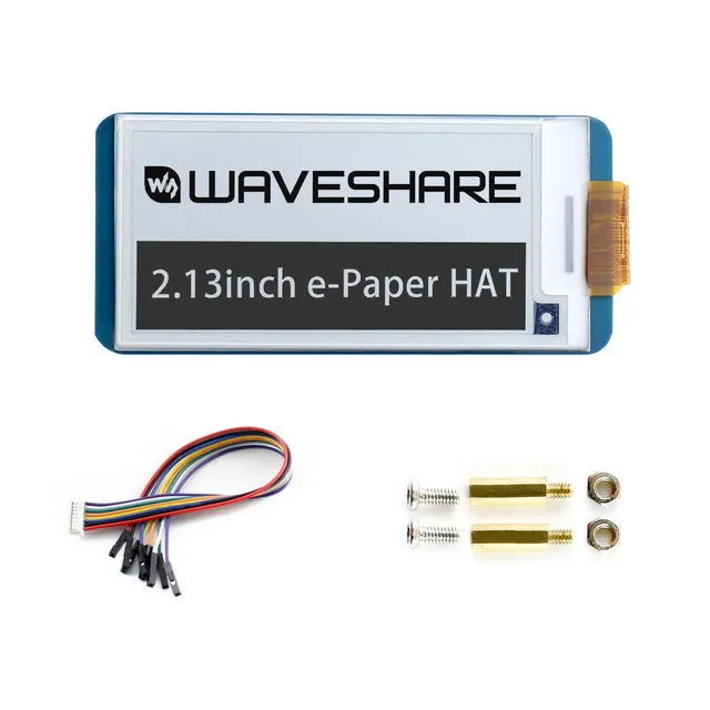 waveshare-2-13-zoll-e-paper-display-hat-v4-250x122-f-r-raspberry-pi image 1