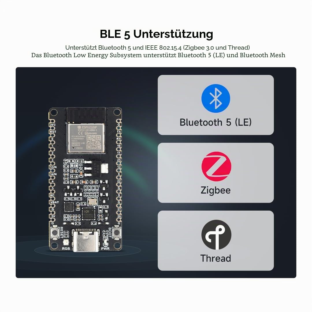 waveshare-esp32-h2-mikrocontroller-esp32-h2-mini-1-n4-mit-ble-zigbee-thread image 6