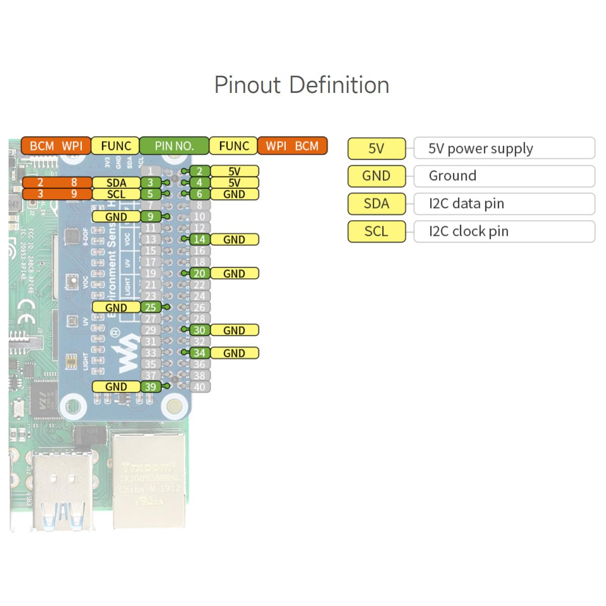 waveshare-environment-sensor-hat-f-r-raspberry-pi-licht-bme280-imu-uv-voc-i2c image 8