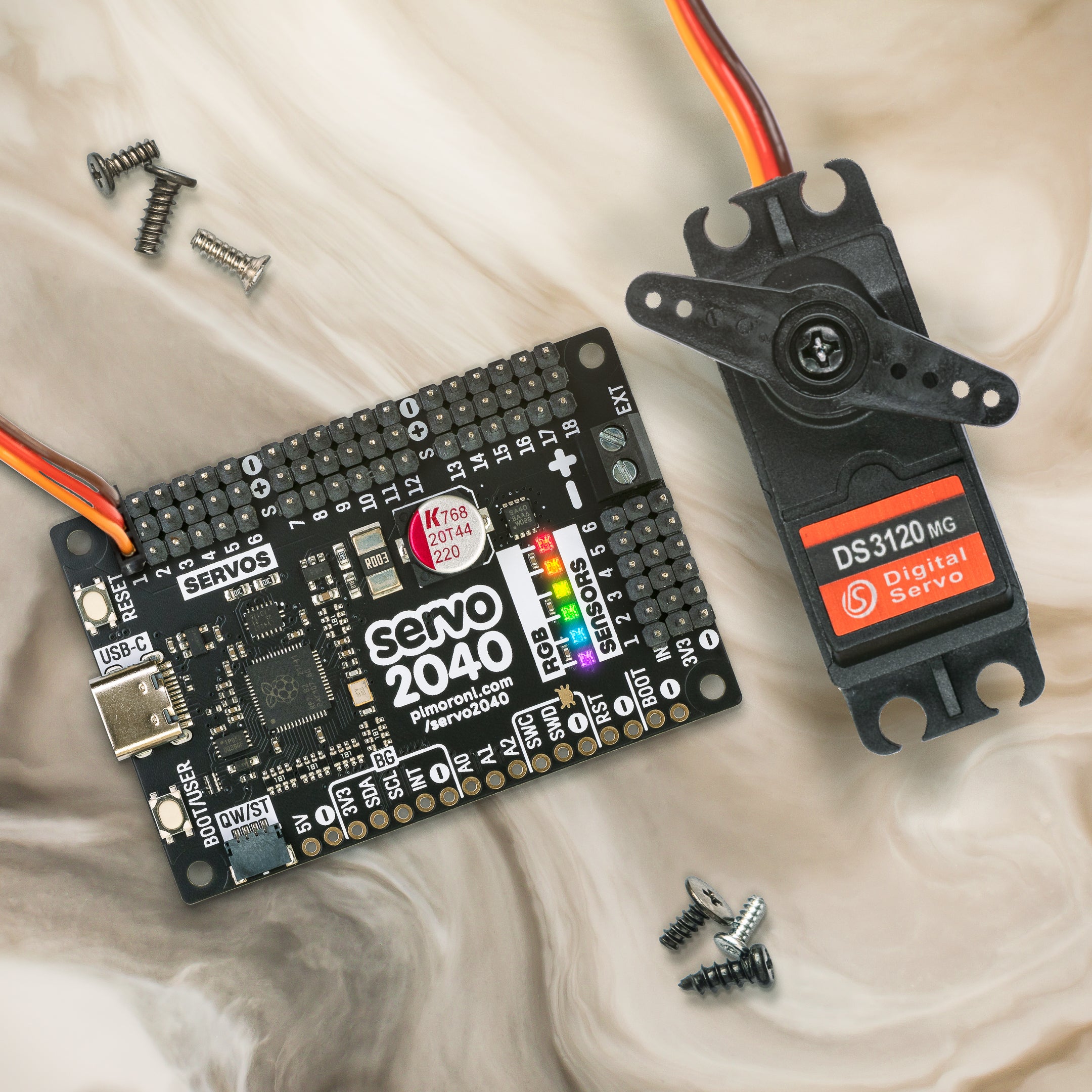 pimoroni-servo-2040-18-kanal-servo-controller-rp2040 image 1