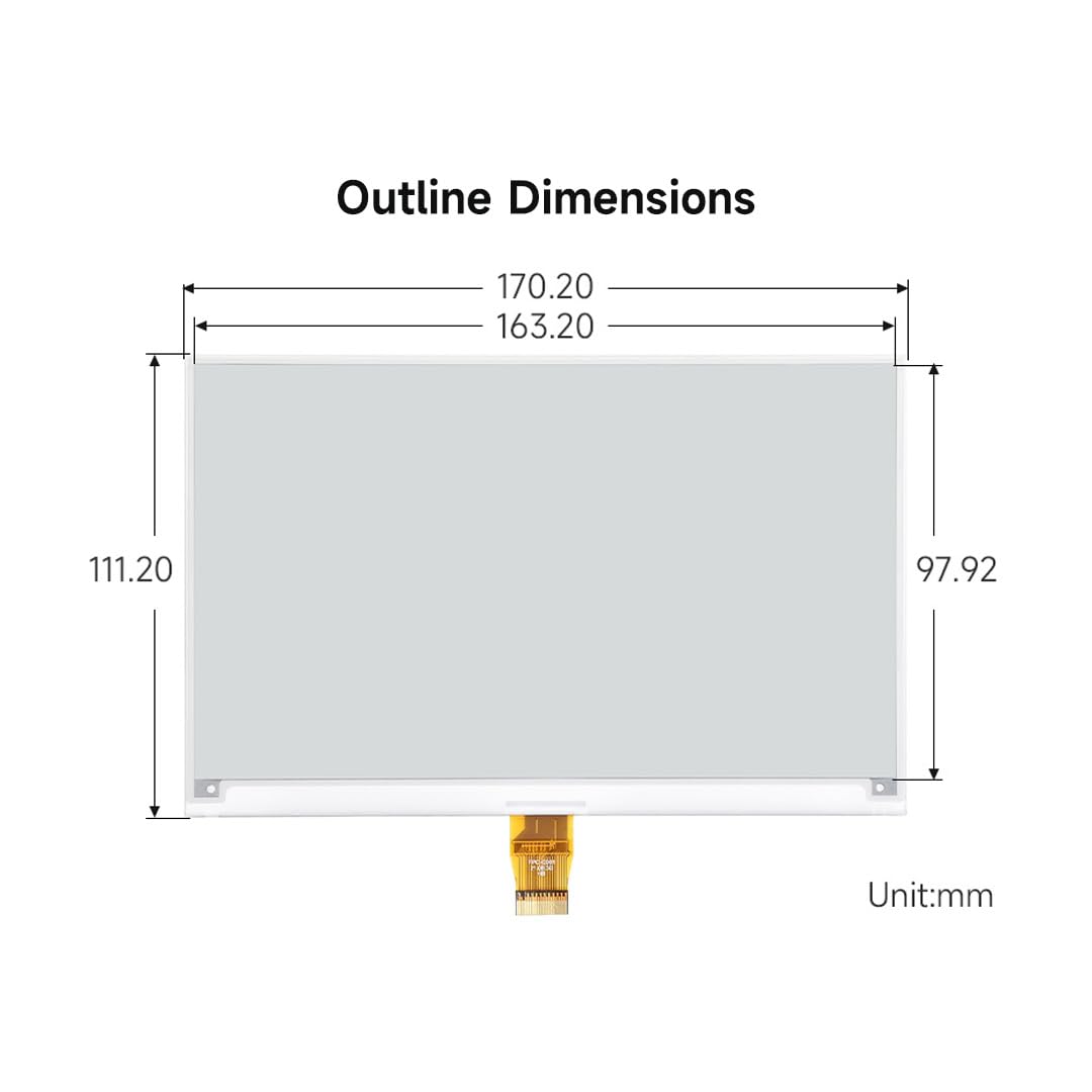 waveshare-7-5-zoll-e-paper-raw-display-800x480-spi-ohne-platine-f-r-raspberry-pi image 6