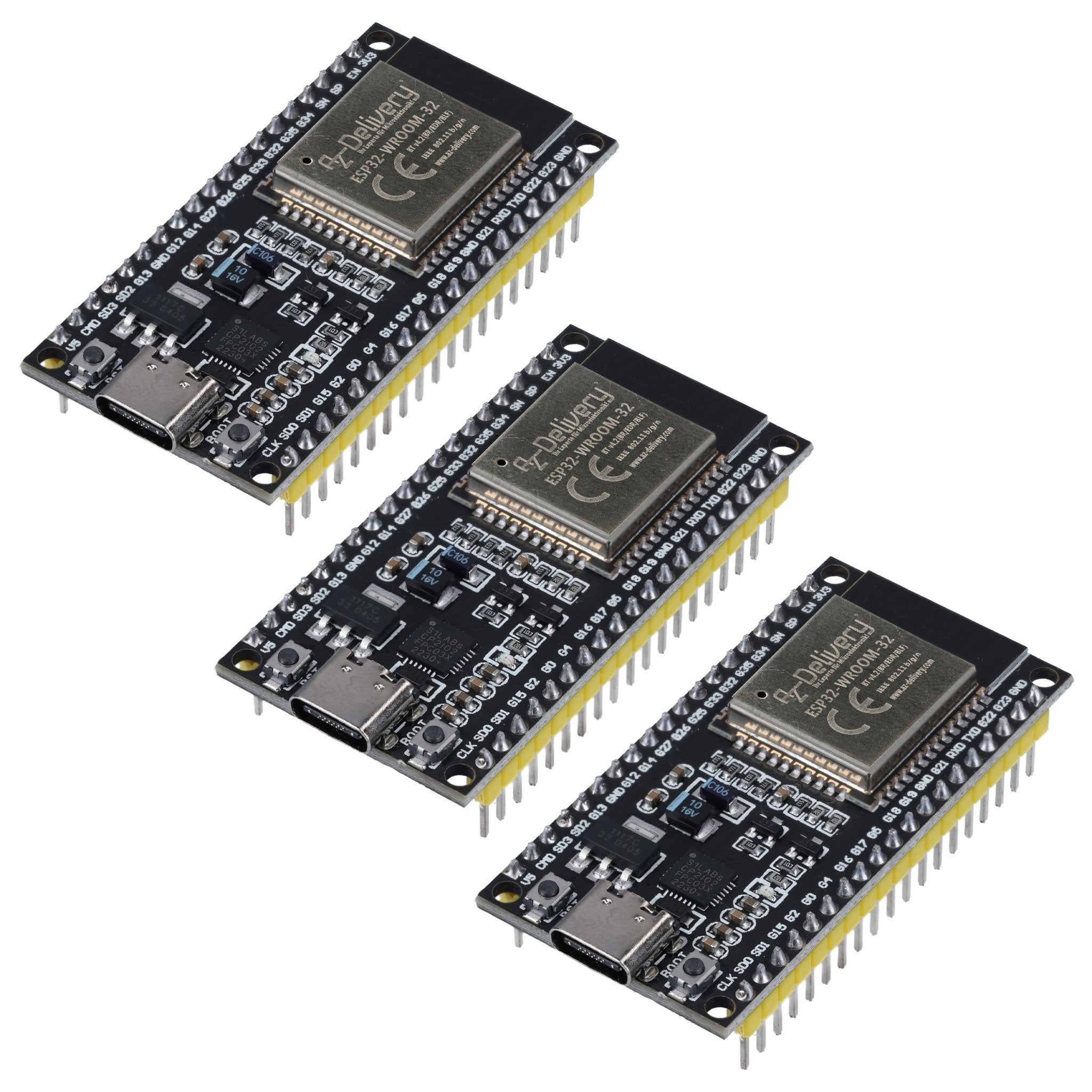 az-delivery-esp32-nodemcu-dev-kit-c-development-board-mit-cp2102-und-usb-c-esp32 image 2
