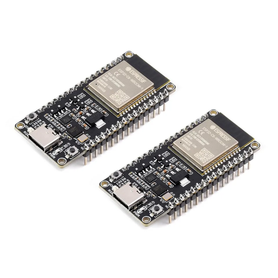 waveshare-esp32-c6-mikrocontroller-entwicklungsboard-wifi-6-2-st-ck-mit-pinheade image 1