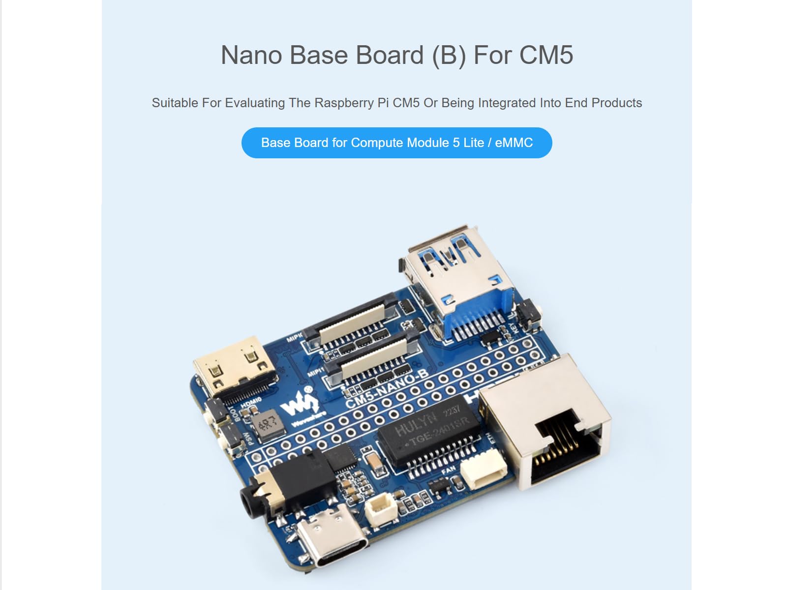 waveshare-nano-base-board-b-f-r-raspberry-pi-compute-module-5-mini-io-board-in-c image 3