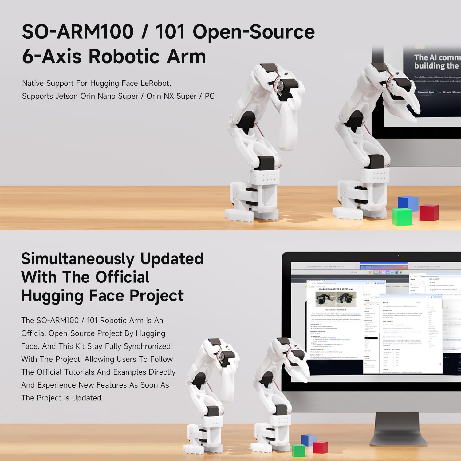 waveshare-so-arm100-open-source-6-achs-roboterarm-cam-kit-mit-resin-druckteilen image 3
