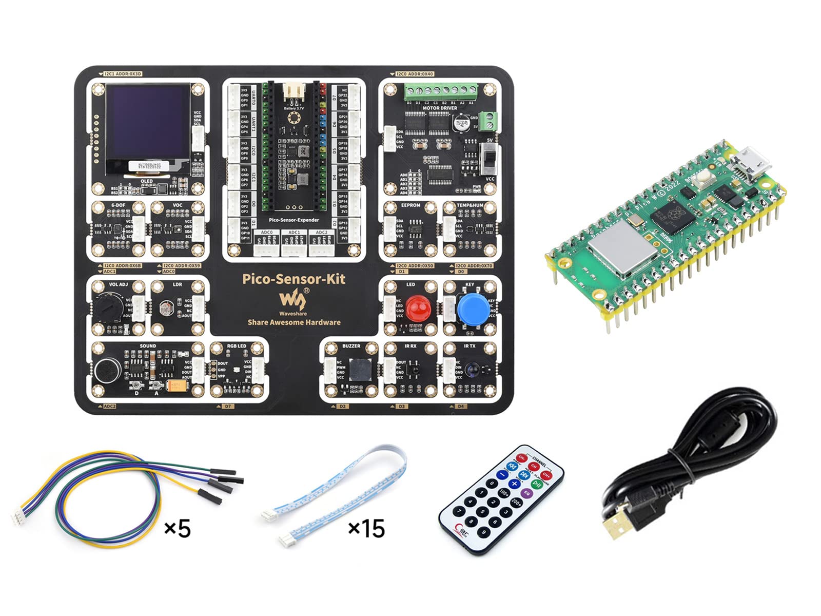 waveshare-entry-level-sensor-kit-f-r-raspberry-pi-pico-mit-raspberry-pi-pico-w-m image 2