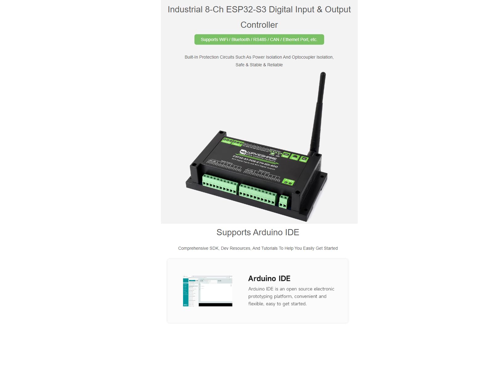 waveshare-industrial-esp32-s3-8-kanal-controller-di-do-mit-wifi-bt-rs485-can-eth image 6