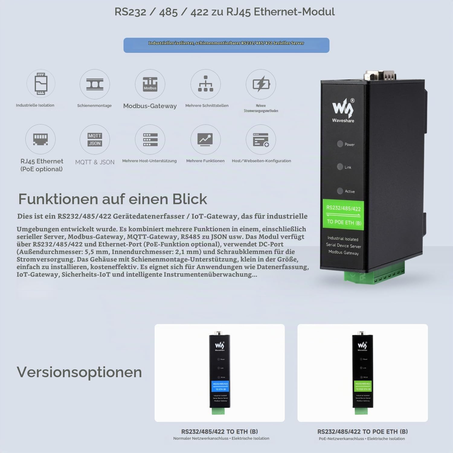 waveshare-rail-mount-serial-server-rs232-485-422-zu-rj45-ethernet-modul-mit-poe- image 4
