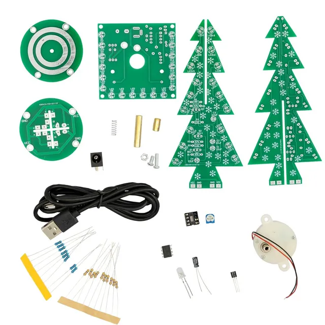 az-delivery-diy-led-weihnachtsbaum-kit-l-tbausatz-drehend-mit-leds-und-usb-ansch image 1