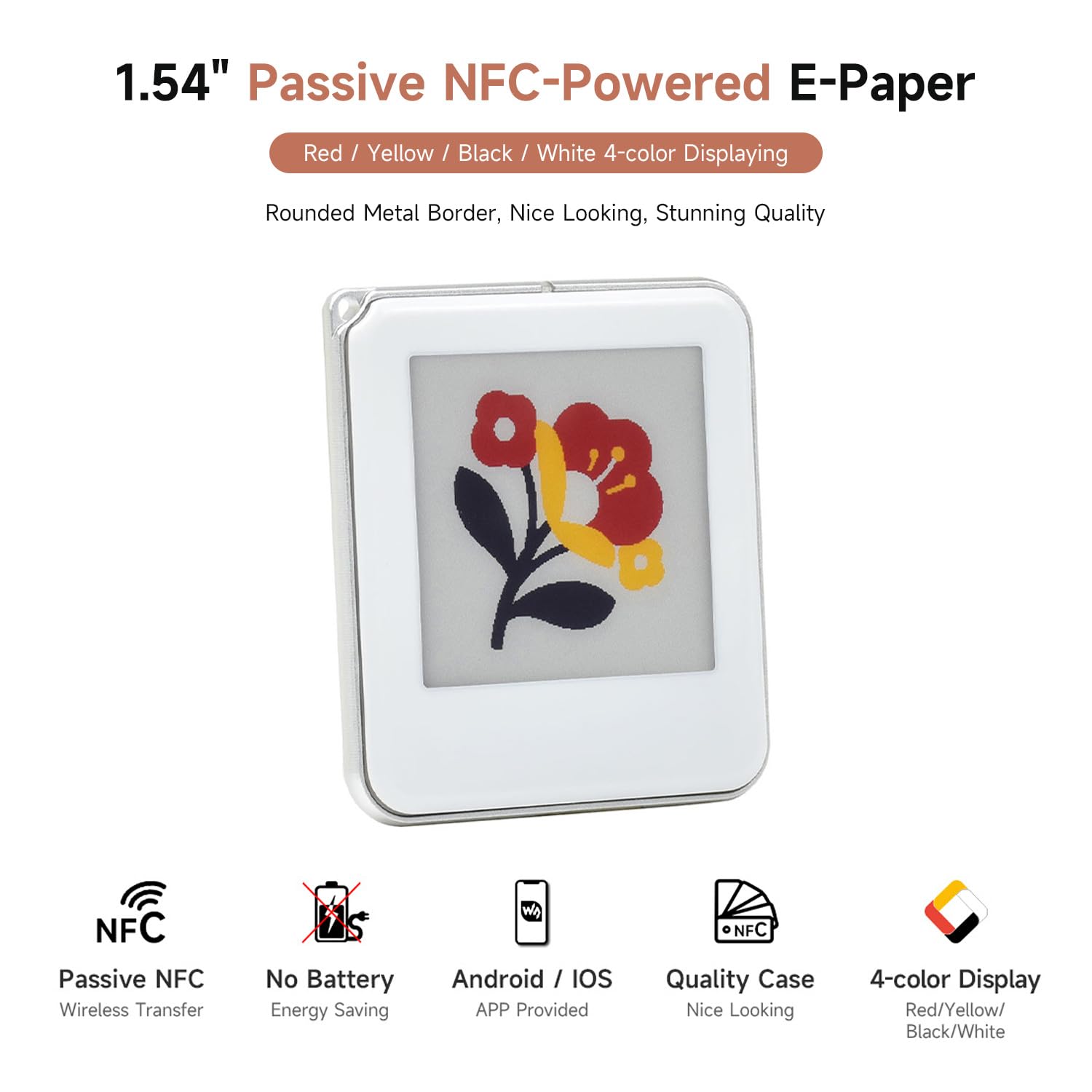 waveshare-1-54-zoll-passives-nfc-e-paper-4-farben-rot-gelb-schwarz-wei image 3