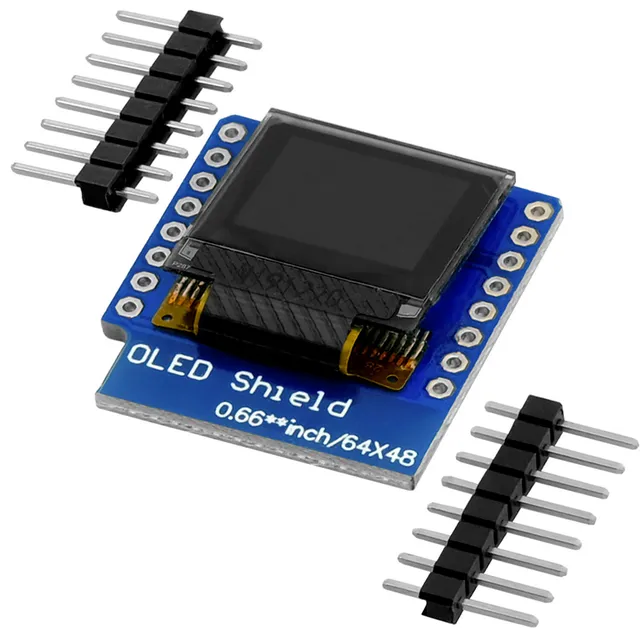 az-delivery-0-66-zoll-oled-display-shield-64x48-pixel-f-r-d1-mini image 1