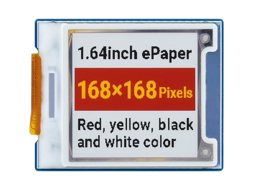 waveshare-1-64-zoll-square-e-paper-modul-g-168x168-rot-gelb-schwarz-wei-spi image 1