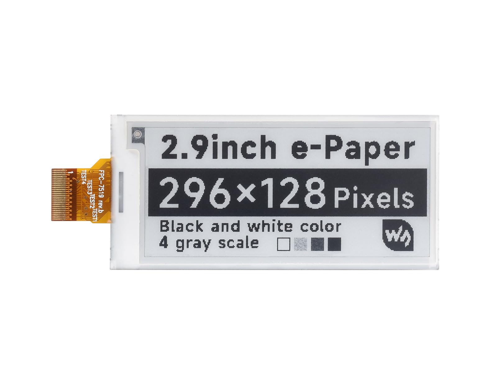 waveshare-2-9-zoll-e-paper-raw-display-296x128-spi-e-ink-ohne-pcb image 1