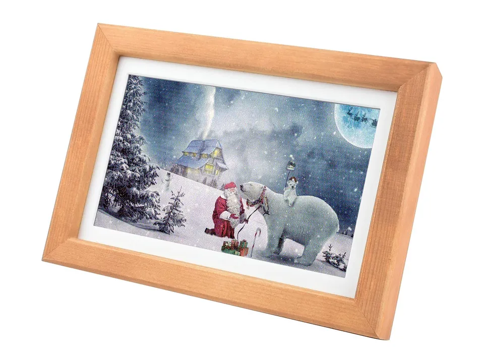 waveshare-7-3-zoll-acep-7-farben-e-paper-mit-holz-bilderrahmen-800x480 image 1
