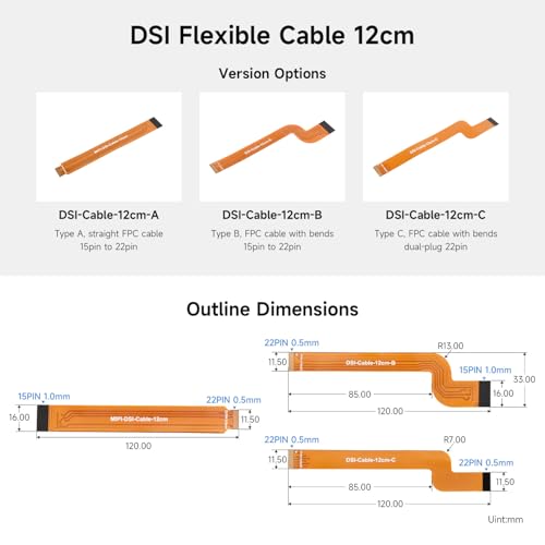 waveshare-dsi-cable-12cm-c-fpc-kabel-typ-c-mit-biegung-22-pin-dual-plug-12-cm-3e image 8