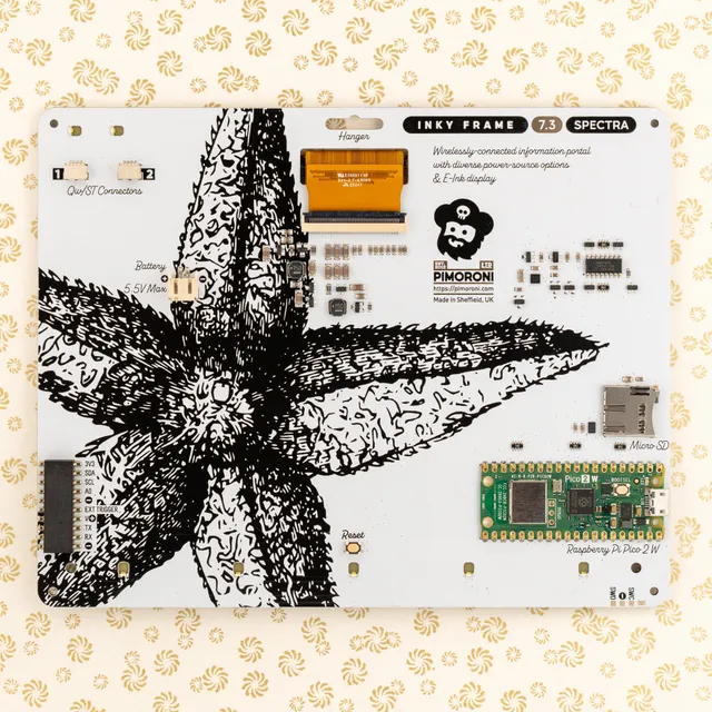 pimoroni-inky-frame-7-3-zoll-pico-2-w-onboard-e-ink-farbdisplay-800x480-f-r-foto image 1