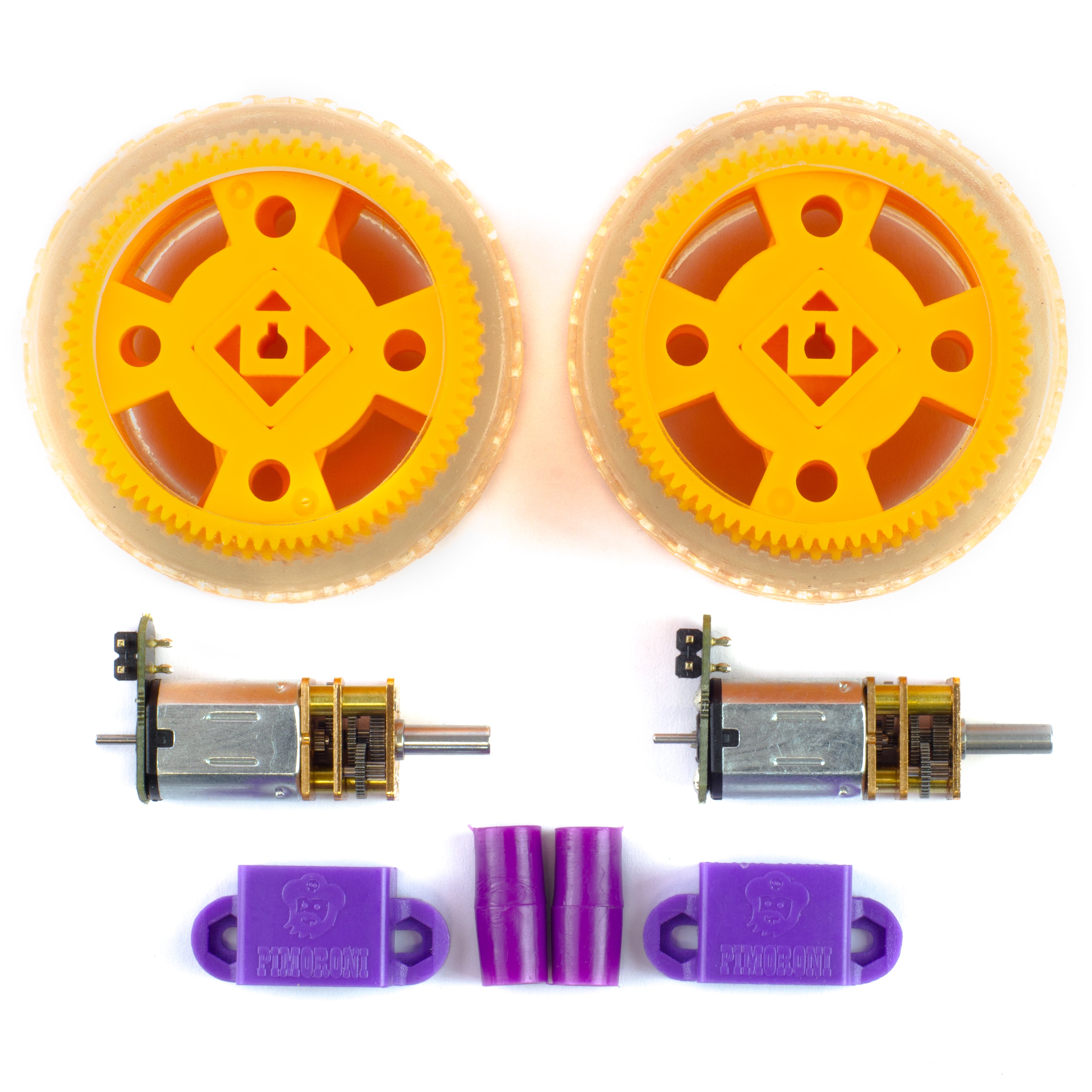 pimoroni-maker-essentials-micro-motoren-grippy-wheels-roboterkit-2-motoren-298-1 image 1