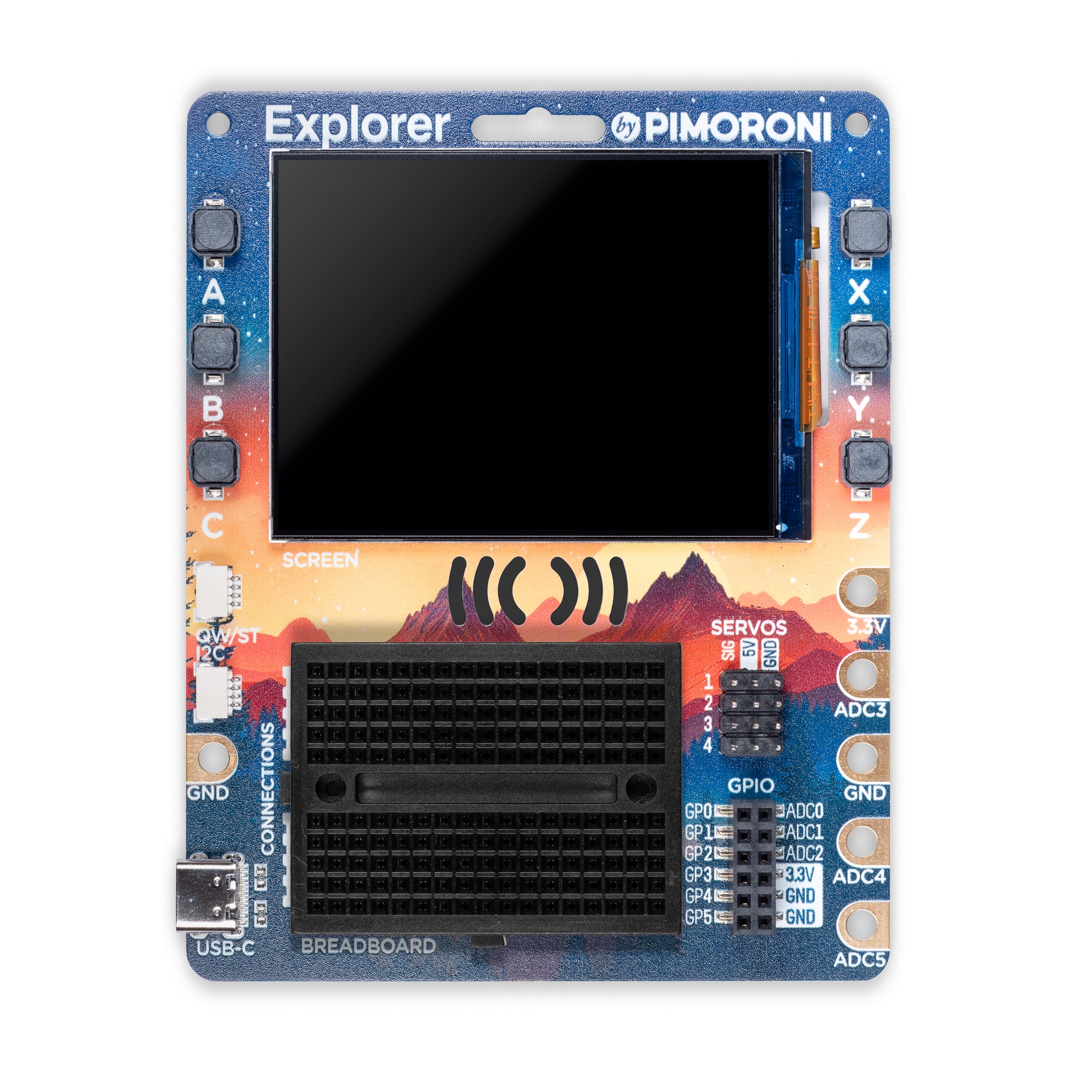 pimoroni-explorer-mit-rp2350-entwicklungsboard-mit-2-8-lcd-lautsprecher-und-brea image 2