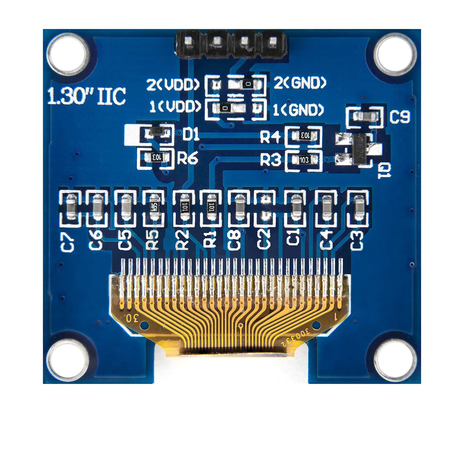 az-delivery-1-3-zoll-oled-i2c-display-128-x-64-pixel-wei-mit-sh1106 image 4
