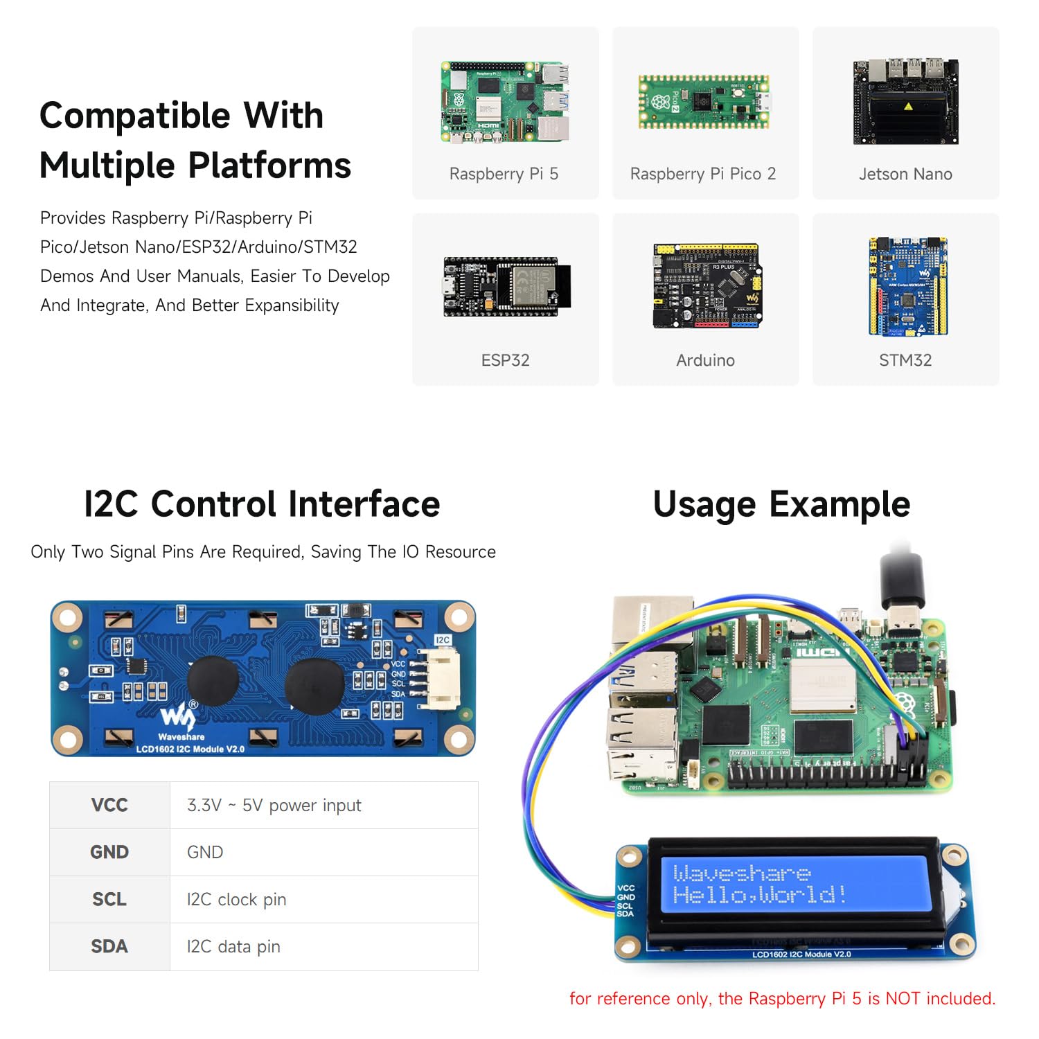 waveshare-lcd1602-i2c-modul-32-zeichen-display-grau-3-3v-5v image 5